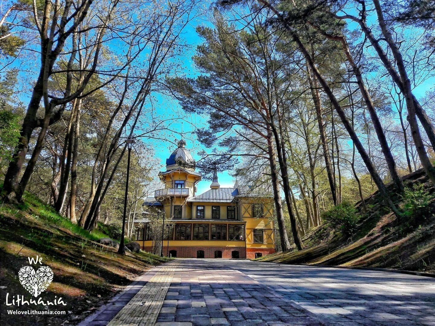 Medinė Palangos pilis - vila „Sofija“ („Anapilis“), kur šiuo metu veikia Palangos kurorto muziejus.